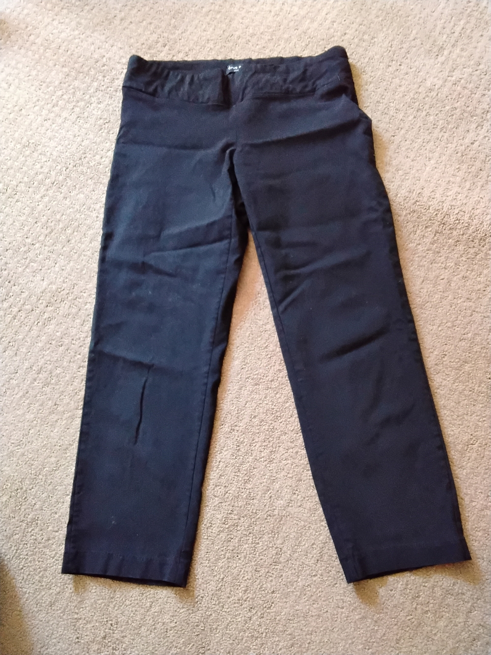 Black Women's Ponte Straight-Leg Pull-On Pants